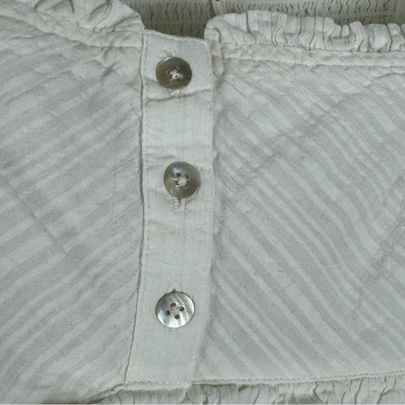 NWOT Free People Leave It To Me Peplum Babydoll Top White Size Medium - Picture 4 of 9